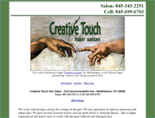 Tablet Screenshot of creativetouchhairsalon.com